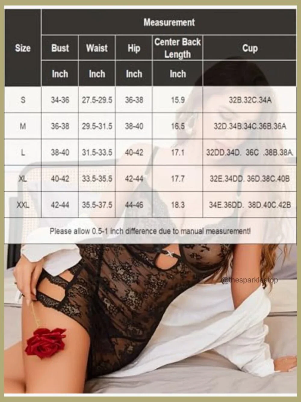 Mesh Babydoll Dress with Underwire Push Up Bra Lace Chemise Sleepwear